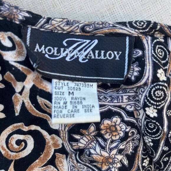 90s Dress in Womens Medium Bohemian Babydoll Midi - Picture 8 of 8